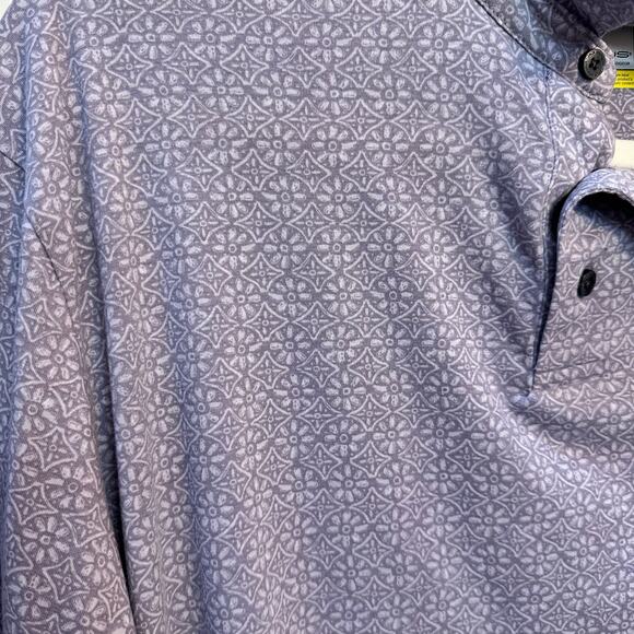 Jack‎ Nicklaus Geo Print Polo Shirt Men’s XL Golf Apparel Lavender Purple - Picture 2 of 9